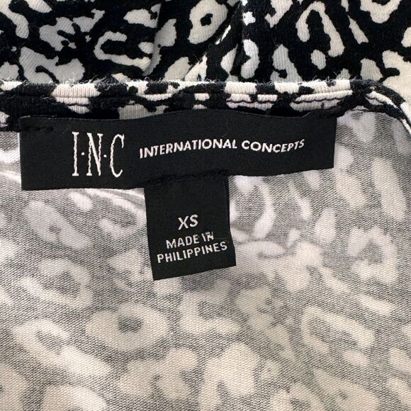 INC International Concepts X-Small Top Balloon Sleeve Surplice V-Neck Stretch - Picture 7 of 9